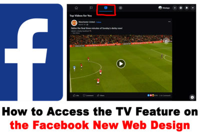 How to Access the TV Feature on the Facebook New Web Design