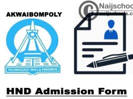 Akwa Ibom State Polytechnic (AKWAIBOMPOLY) HND Admission Form for 2021/2022 Academic Session | APPLY NOW