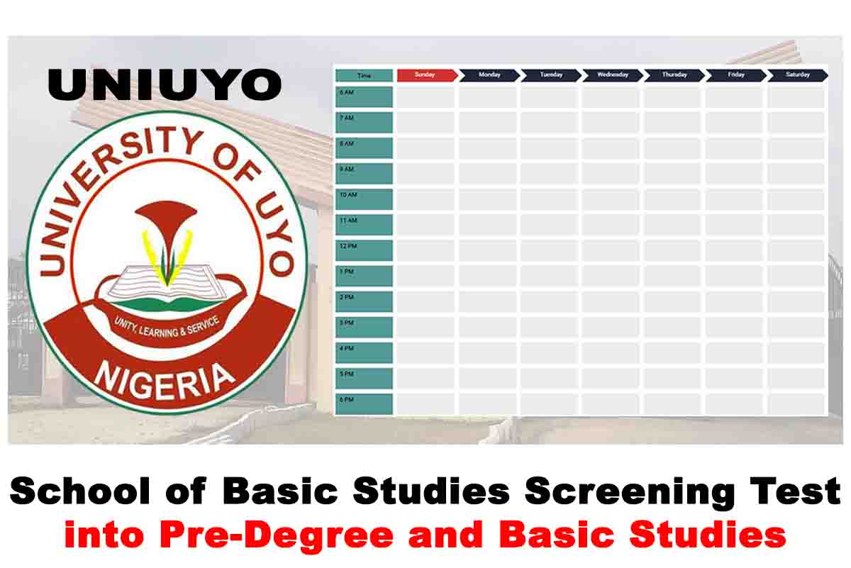 University of Uyo (UNIUYO) School of Basic Studies Online Screening