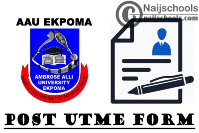 Ambrose Alli University (AAU) Ekpoma Post UTME & Direct Entry Screening Form for 2020/2021 Academic Session | APPLY NOW