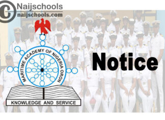 Maritime Academy of Nigeria Notice on Resumption for Mandatory Courses | CHECK NOW