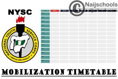 National Youth Service Corps (NYSC) 2020 Batch ‘B’ Mobilization Exercise Timetable | CHECK NOW