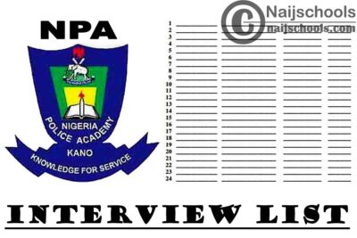 Nigeria Police Academy (POLAC) Interview List for 8th Regular Course of the Degree Programme 2020/2021 Academic Session | CHECK NOW