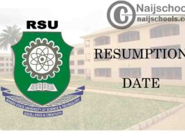 Rivers State University (RSU) Resumption Date for Continuation of 2019/2020 Academic Session | CHECK NOW