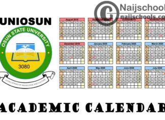 Osun State University (UNIOSUN) Academic Calendar for Completion of 2019/2020 Academic Session | CHECK NOW