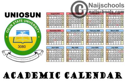 Osun State University (UNIOSUN) Academic Calendar for Completion of 2019/2020 Academic Session | CHECK NOW