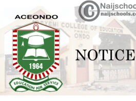 Adeyemi College of Education Ondo (ACEONDO) Notice to Sandwich NCE/Degree Students on Result Collection | CHECK NOW