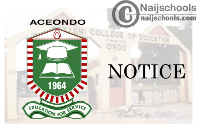 Adeyemi College of Education Ondo (ACEONDO) Notice to Sandwich NCE/Degree Students on Result Collection | CHECK NOW