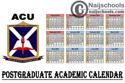 Ajayi Crowther University Postgraduate Academic Calendar for 2020/2021 Academic Session | CHECK NOW