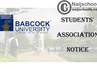 Babcock University Students' Association Notice to Students | CHECK NOW
