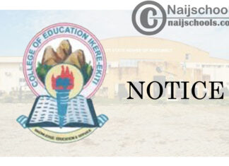 Bamidele Olumilua University of Education Science and Technology Ikere Notice to Students | CHECK NOW