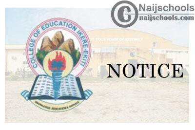 Bamidele Olumilua University of Education Science and Technology Ikere Notice to Students | CHECK NOW