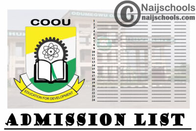Chukwuemeka Odumegwu Ojukwu University (COOU) Admission List for 2020/2021 Academic Session | CHECK NOW