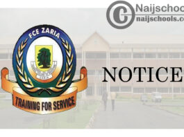 Federal College of Education (FCE) Zaria SRC Notice to All Students | CHECK NOW