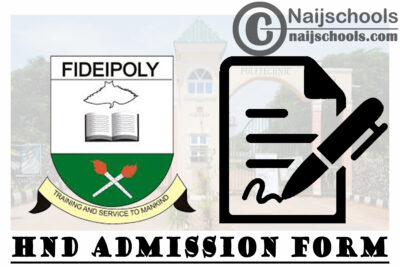 Fidei Polytechnic Gboko (FIDEIPOLY) HND Admission Form for 2020/2021 Academic Session | APPLY NOW