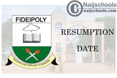 Fidei Polytechnic Gboko (FIDEIPOLY) Resumption Date for Continuation of 2019/2020 Academic Session | CHECK NOW