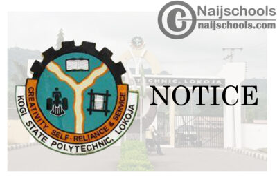 Kogi State Polytechnic Notice to Prospective Corps Members of the Institution | CHECK NOW