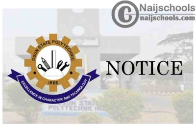 Osun State Polytechnic (OSPOLY) Iree Important Notice to Students | CHECK NOW