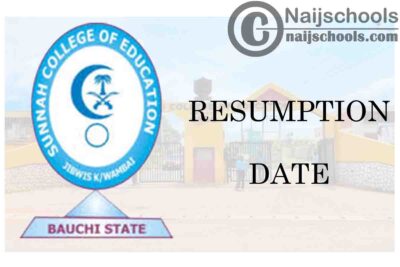Sunnah College of Education Resumption Date for Second Semester 2019/2020 Academic Session | CHECK NOW