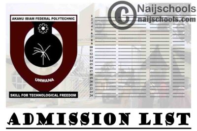 Akanu Ibiam Federal Polytechnic Unwana ND & HND Programmes Admission List for 2020/2021 Academic Session | CHECK NOW