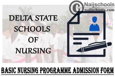 Delta State Schools of Nursing Basic Nursing Programme Admission Form for 2021/2022 Academic Session | APPLY NOW