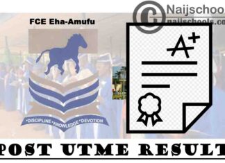 Federal College of Education (FCE) Eha-Amufu Post UTME Result for 2020/2021 Academic Session | APPLY NOW