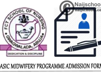 FCT Schools of Nursing and Midwifery Abuja 2021/2022 Basic Midwifery Programme Admission Form | APPLY NOW