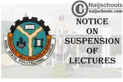Kogi State Polytechnic Notice on Suspension of Lectures for Christmas and New Year Celebrations | CHECK NOW