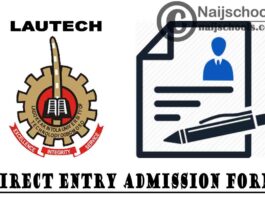 Ladoke Akintola University of Technology (LAUTECH) 2021/2022 Direct Entry Admission Screening Form | APPLY NOW