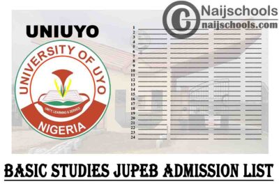 University of Uyo (UNIUYO) Basic Studies JUPEB Programme Admission List for 2020/2021 Academic Session | CHECK NOW