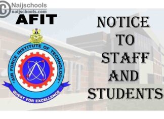 Air Force Institute of Technology (AFIT) Notice to Staff and Students | CHECK NOW
