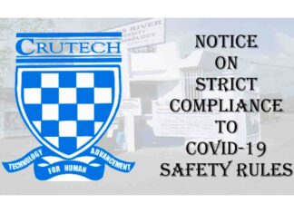 Cross River University of Technology (CRUTECH) Notice on Strict Compliance to COVID-19 Safety Rules | CHECK NOW