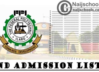 Federal Polytechnic Ilaro (ILAROPOLY) ND Full-time First & Second Batch Admission List for 2020/2021 Academic Session | CHECK NOW