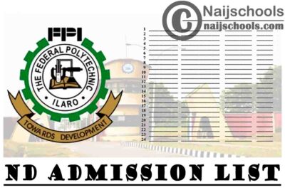 Federal Polytechnic Ilaro (ILAROPOLY) ND Full-time First & Second Batch Admission List for 2020/2021 Academic Session | CHECK NOW