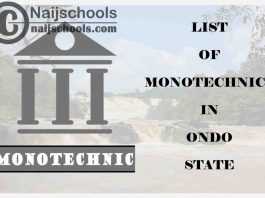 Full List of Accredited Monotechnics in Ondo State Nigeria