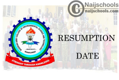Nigerian Army College of Environmental Science and Technology (NACEST) Announces Resumption Date for Commencement of Academic Session | CHECK NOW