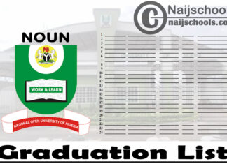 National Open University of Nigeria (NOUN) 2021 Graduation List | CHECK NOW