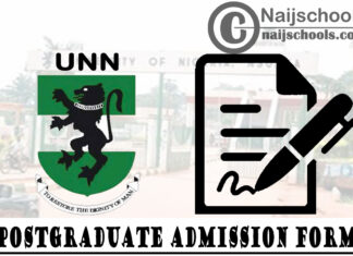 University of Nigeria Nsukka (UNN) Postgraduate Admission Form for 2020/2021 Academic Session | APPLY NOW