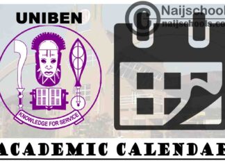 UNIBEN Academic Calendar for 2023/24 Session 1st/2nd Semester