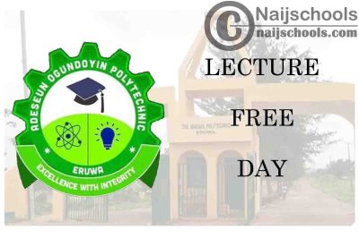Adeseun Ogundoyin Polytechnic Eruwa (AOPE) Announces Lecture Free Days for Completion of Registration | CHECK NOW