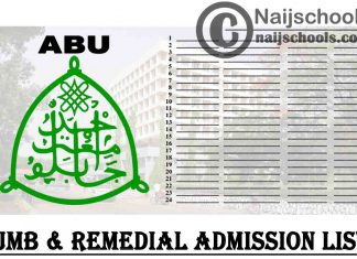 Ahmadu Bello University (ABU) 1st Batch IJMB & Remedial Admission List for 2020/2021 Academic Session | CHECK NOW