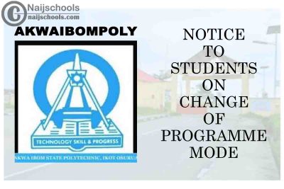 AKWAIBOMPOLY Notice to Admitted ND SLT Students on Change of Programme Mode | CHECK NOW