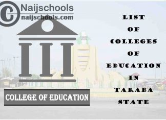 Full List of Accredited Colleges of Education in Taraba State Nigeria