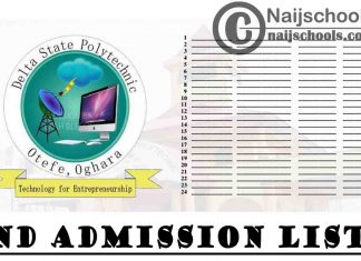 Delta State Polytechnic Otefe-Oghara ND Admission List for 2020/2021 Academic Session | CHECK NOW