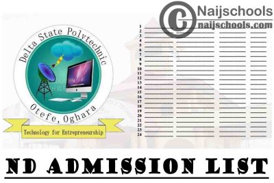 Delta State Polytechnic Otefe-Oghara ND Admission List for 2020/2021 Academic Session | CHECK NOW