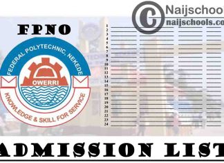Federal Polytechnic Nekede Owerri (FPNO) 2020/2021 Admission List is Now Out on JAMB CAPS | CHECK NOW