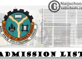 Kogi State Polytechnic 2020/2021 Admission List is Now Out on JAMB CAPS | CHECK NOW