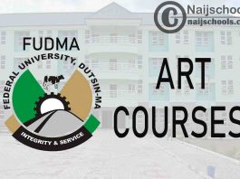 Full List of Art Courses Offered in FUDMA (Federal University, Dutsin-MA) and their Admission Requirements
