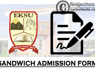 Ekiti State University (EKSU) Sandwich Programmes Admission Form for 2020/2021 Academic Session | APPLY NOW