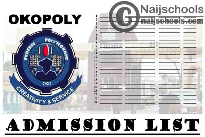 Federal Polytechnic Oko (OKOPOLY) 2020/2021 Admission List is Now Out on JAMB CAPS | CHECK NOW